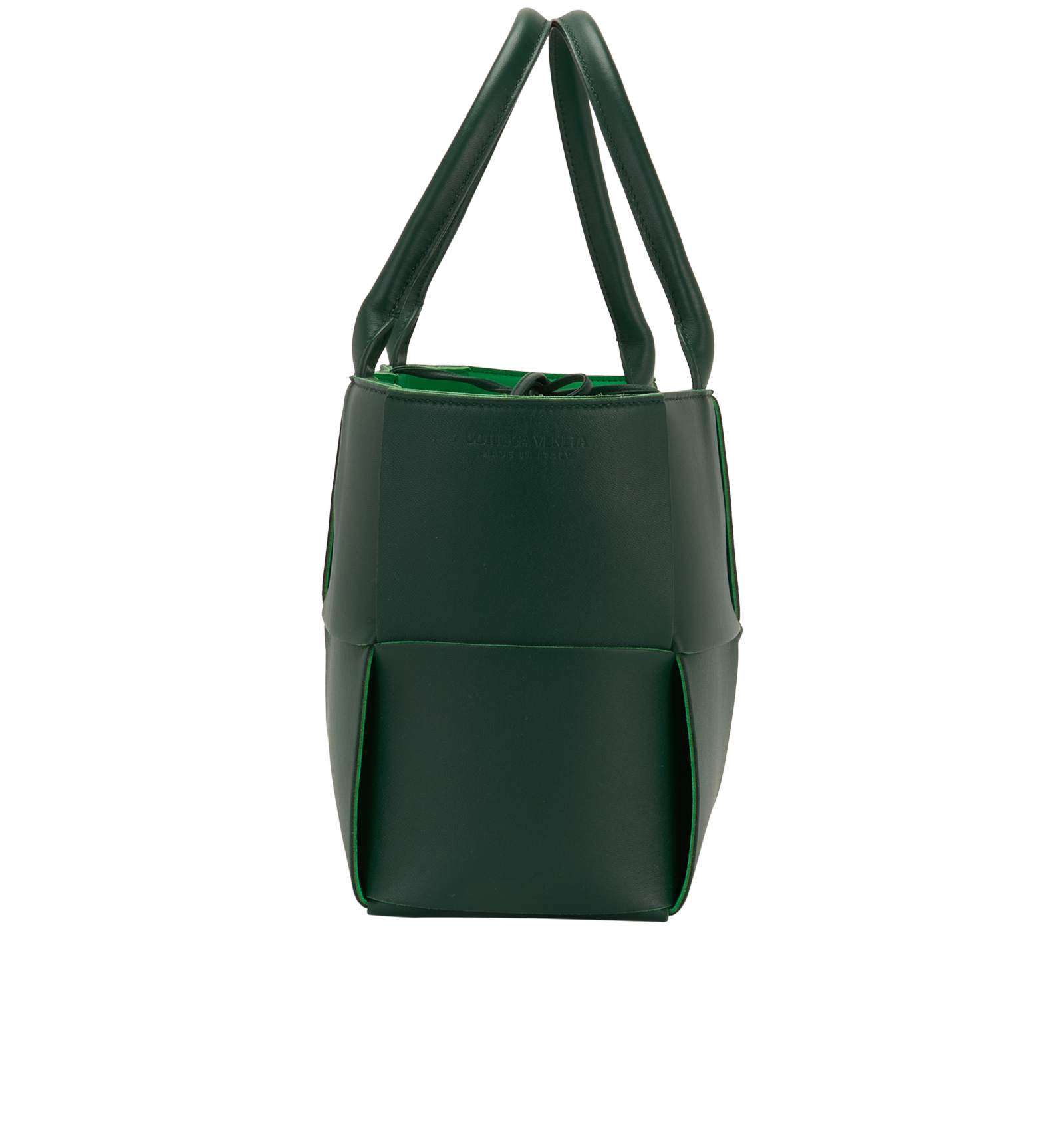 Small Arco Tote, &pound;850, Handbags, Green, Leather, Side view
